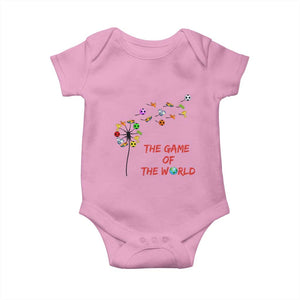 Soccer Dandelion Flower Baby Onesie The Game Of The World TS12 Light Pink Print Your Wear