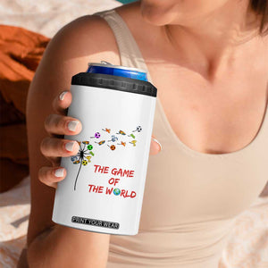 Soccer Dandelion Flower 4 in 1 Can Cooler Tumbler The Game Of The World TS12 Print Your Wear