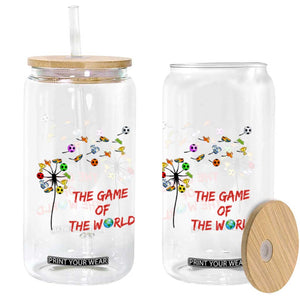 Soccer Dandelion Flower Glass Can The Game Of The World TS12 Print Your Wear