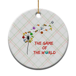 Soccer Dandelion Flower Ceramic Ornament The Game Of The World TS12 1pc Christmas Plaid Print Your Wear