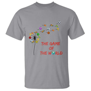 Soccer Dandelion Flower T Shirt The Game Of The World TS12 Sport Gray Print Your Wear