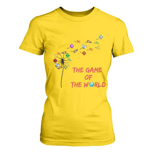 Soccer Dandelion Flower T Shirt For Women The Game Of The World TS12 Daisy Print Your Wear