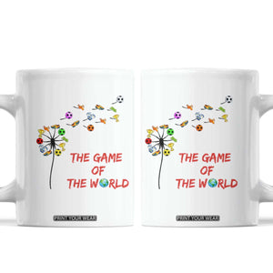 Soccer Dandelion Flower Coffee Mug The Game Of The World TS12 White Print Your Wear