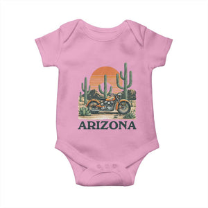 Arizona Motorcycle Baby Onesie Vintage Desert Highway Rider Gift TS12 Light Pink Print Your Wear