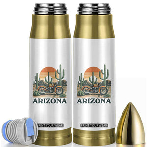 Arizona Motorcycle Bullet Tumbler Vintage Desert Highway Rider Gift TS12 White Print Your Wear