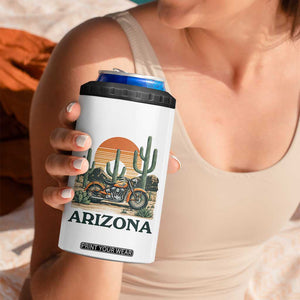 Arizona Motorcycle 4 in 1 Can Cooler Tumbler Vintage Desert Highway Rider Gift TS12 Print Your Wear