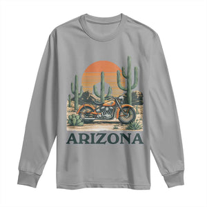 Arizona Motorcycle Long Sleeve Shirt Vintage Desert Highway Rider Gift TS12 Sport Gray Print Your Wear