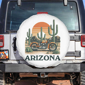 Arizona Motorcycle Spare Tire Cover Vintage Desert Highway Rider Gift TS12 No hole White Print Your Wear