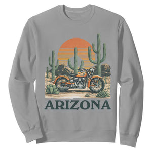 Arizona Motorcycle Sweatshirt Vintage Desert Highway Rider Gift TS12 Sport Gray Print Your Wear