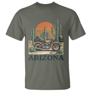 Arizona Motorcycle T Shirt Vintage Desert Highway Rider Gift TS12 Military Green Print Your Wear