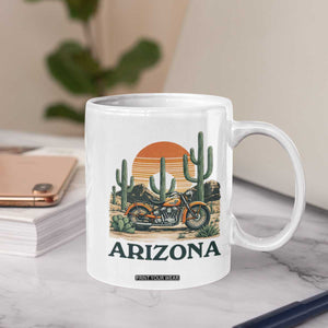 Arizona Motorcycle Coffee Mug Vintage Desert Highway Rider Gift TS12 Print Your Wear