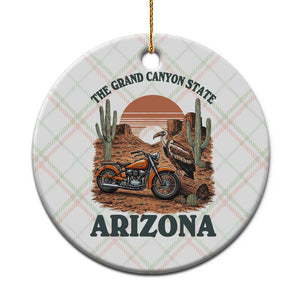 Vintage Arizona Motorcycle Rider Ceramic Ornament Desert Cactus Grand Canyon State TS12 1pc Christmas Plaid Print Your Wear