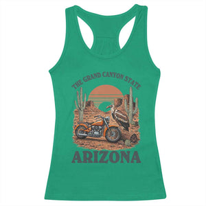 Vintage Arizona Motorcycle Rider Racerback Tank Top Desert Cactus Grand Canyon State TS12 Irish Green Print Your Wear