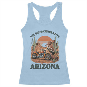 Vintage Arizona Motorcycle Rider Racerback Tank Top Desert Cactus Grand Canyon State TS12 Light Blue Print Your Wear