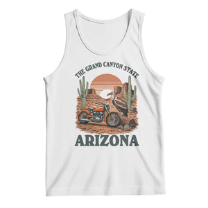 Vintage Arizona Motorcycle Rider Tank Top Desert Cactus Grand Canyon State TS12 White Print Your Wear