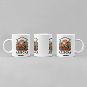 Vintage Arizona Motorcycle Rider Coffee Mug Desert Cactus Grand Canyon State TS12 Print Your Wear
