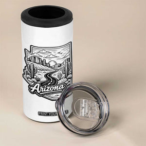 Vintage Arizona Pride 4 in 1 Can Cooler Tumbler Cactus Desert Western Landscape TS12 Print Your Wear