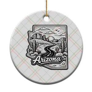 Vintage Arizona Pride Ceramic Ornament Cactus Desert Western Landscape TS12 1pc Christmas Plaid Print Your Wear