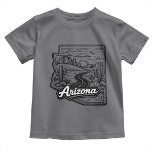 Vintage Arizona Pride Toddler T Shirt Cactus Desert Western Landscape TS12 Charcoal Print Your Wear