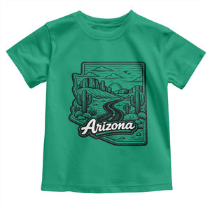 Vintage Arizona Pride Toddler T Shirt Cactus Desert Western Landscape TS12 Irish Green Print Your Wear