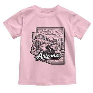 Vintage Arizona Pride Toddler T Shirt Cactus Desert Western Landscape TS12 Light Pink Print Your Wear