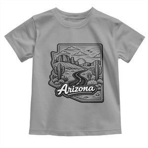 Vintage Arizona Pride Toddler T Shirt Cactus Desert Western Landscape TS12 Sport Gray Print Your Wear