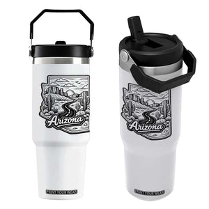 Vintage Arizona Pride Flip Straw Tumbler Cactus Desert Western Landscape TS12 One Size: 30 oz White Print Your Wear