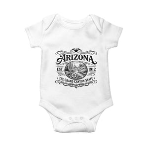 Arizona Desert Wanderlust Baby Onesie Vintage Grand Canyon State Est 1912 TS12 White Print Your Wear