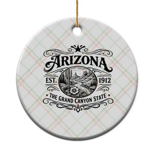 Arizona Desert Wanderlust Ceramic Ornament Vintage Grand Canyon State Est 1912 TS12 1pc Christmas Plaid Print Your Wear