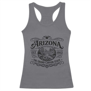 Arizona Desert Wanderlust Racerback Tank Top Vintage Grand Canyon State Est 1912 TS12 Charcoal Print Your Wear