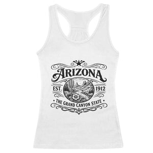 Arizona Desert Wanderlust Racerback Tank Top Vintage Grand Canyon State Est 1912 TS12 White Print Your Wear