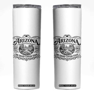 Arizona Desert Wanderlust Skinny Tumbler Vintage Grand Canyon State Est 1912 TS12 White Print Your Wear