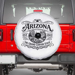 Arizona Desert Wanderlust Spare Tire Cover Vintage Grand Canyon State Est 1912 TS12 White Print Your Wear