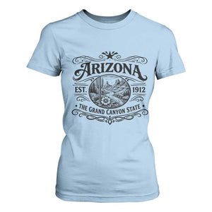 Arizona Desert Wanderlust T Shirt For Women Vintage Grand Canyon State Est 1912 TS12 Light Blue Print Your Wear