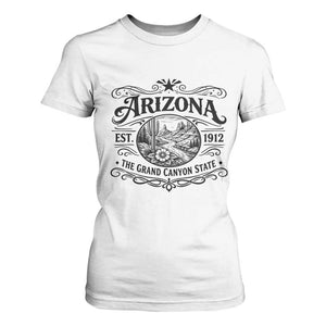 Arizona Desert Wanderlust T Shirt For Women Vintage Grand Canyon State Est 1912 TS12 White Print Your Wear
