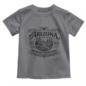 Arizona Desert Wanderlust Toddler T Shirt Vintage Grand Canyon State Est 1912 TS12 Charcoal Print Your Wear