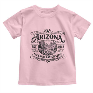 Arizona Desert Wanderlust Toddler T Shirt Vintage Grand Canyon State Est 1912 TS12 Light Pink Print Your Wear