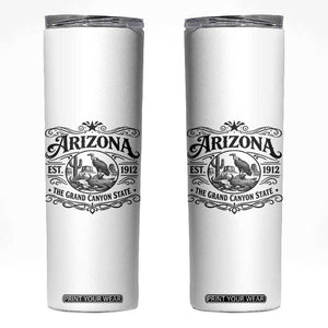 Vintage Arizona Cactus Desert Canyon Western 1912 Skinny Tumbler TS12 White Print Your Wear