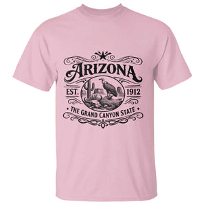 Vintage Arizona Cactus Desert Canyon Western 1912 T Shirt TS12 Light Pink Print Your Wear