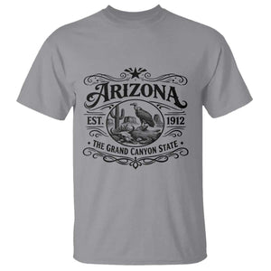 Vintage Arizona Cactus Desert Canyon Western 1912 T Shirt TS12 Sport Gray Print Your Wear