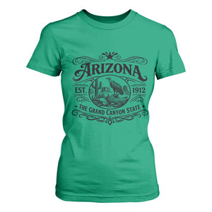 Vintage Arizona Cactus Desert Canyon Western 1912 T Shirt For Women TS12 Irish Green Print Your Wear