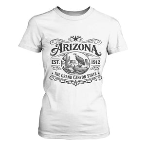 Vintage Arizona Cactus Desert Canyon Western 1912 T Shirt For Women TS12 White Print Your Wear