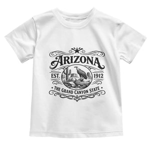 Vintage Arizona Cactus Desert Canyon Western 1912 Toddler T Shirt TS12 White Print Your Wear