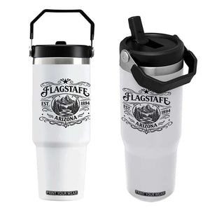 Vintage Flagstaff Landscape Adventure Flip Straw Tumbler Arizona Gift TS12 One Size: 30 oz White Print Your Wear