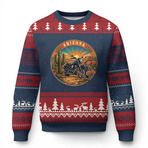 Arizona Pride Ugly Christmas Sweater Adventure Scenic Journey Southwest USA TS12 Navy Red Print Your Wear