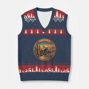 Arizona Pride V-Neck Knit Sweater Vest Adventure Scenic Journey Southwest USA TS12 Navy Red Print Your Wear