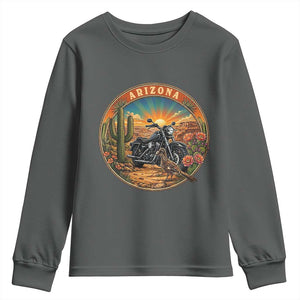 Arizona Pride Youth Sweatshirt Adventure Scenic Journey Southwest USA TS12 Dark Heather Print Your Wear