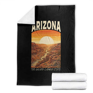 Arizona Souvenir Grand Canyon State Throw Blanket Saguaro Cactus Road Trip TS12 Black Print Your Wear