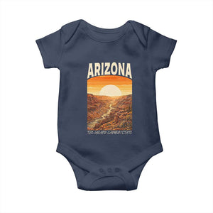 Arizona Souvenir Grand Canyon State Baby Onesie Saguaro Cactus Road Trip TS12 Navy Print Your Wear