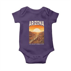 Arizona Souvenir Grand Canyon State Baby Onesie Saguaro Cactus Road Trip TS12 Purple Print Your Wear